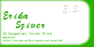 erika sziver business card